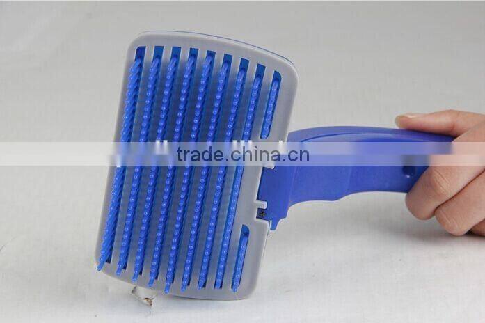 Petsy Self Cleaning Pet Brush Comb Dogs & Cats Pet Massage brush Automatic Plastic Brush