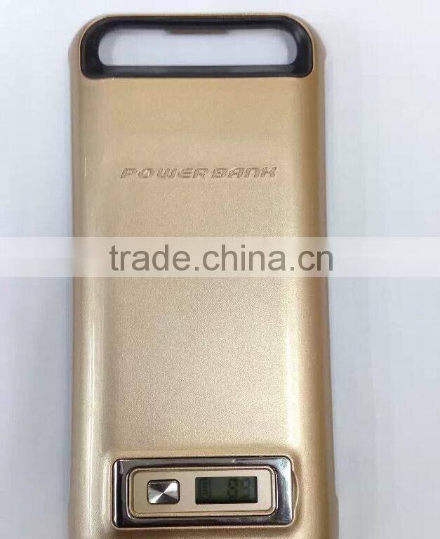 External battery case with LED screen display, 2015 innovative battery pack for i phone 6, factory offer battery cover charger