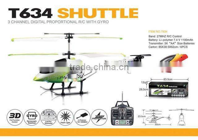 3CH DIE CAST RC HELICOPTER WITH GYRO