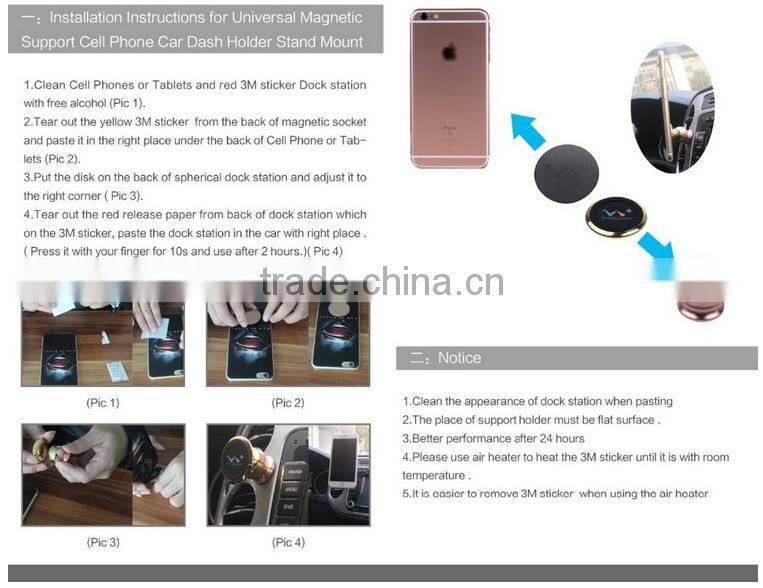 2016 high quality magnetic mobile phone holders cell phone windshield Mount for car