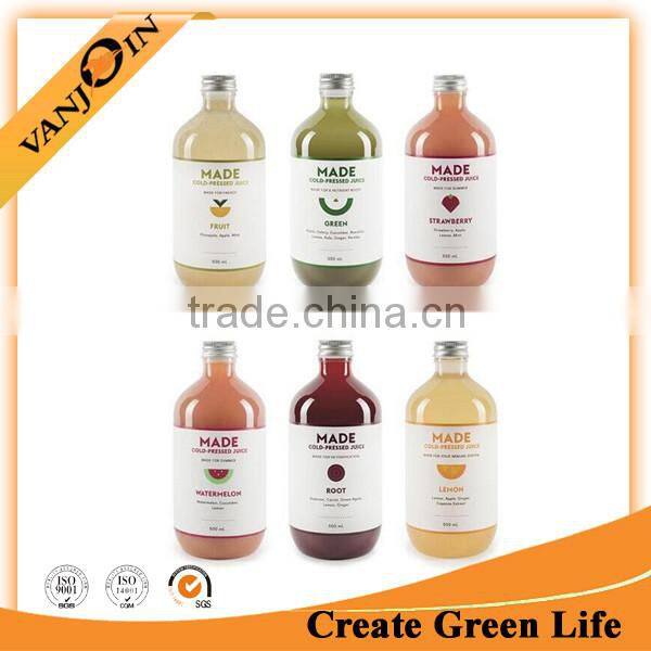 4oz 8oz Boston Round Glass Cold Pressed Juice Bottle With Label Printing,Glass Juice Bottle, Juice Glass Round Bottle