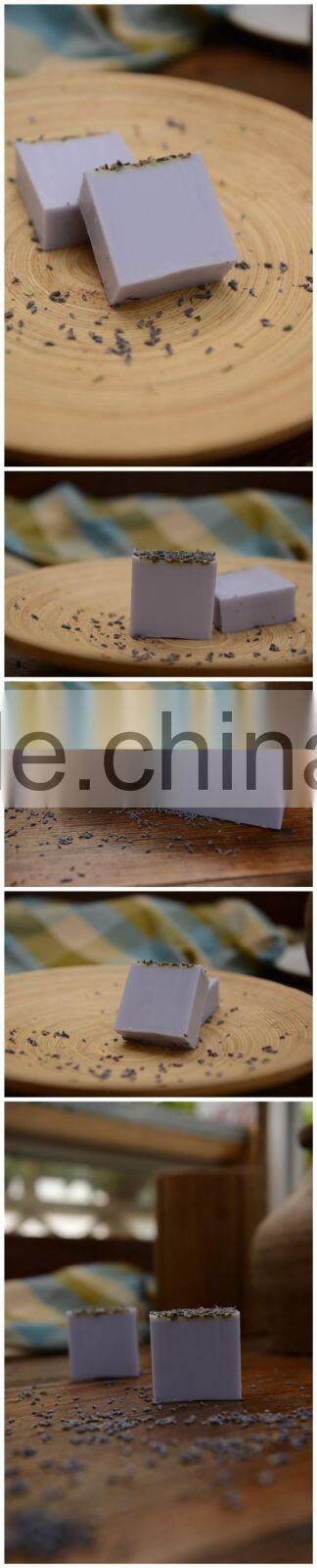 Lavender essence oil handmade soap face cleaning soap blackhead remove cold process gift OEM custom brand
