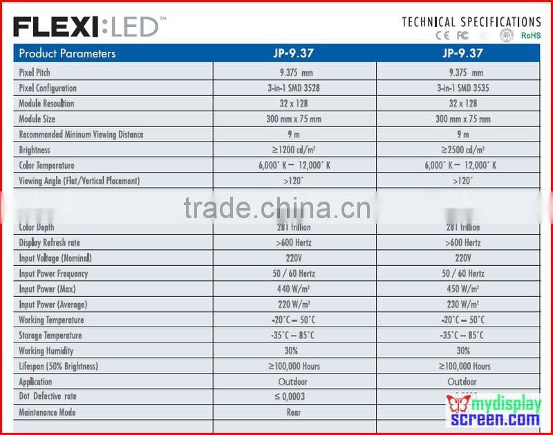 flexible led display, outdoor/Indoor soft curtain,9.375mm smd, ultra slim, high refresh
