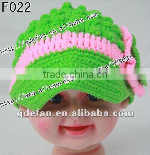 Hot sell !stylish children caps hats hand crochet baby hat knitting patterns hat cute summer hats 2012