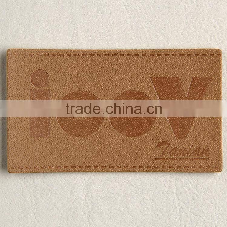Free Design & Custom leather patch label for men's auto coats