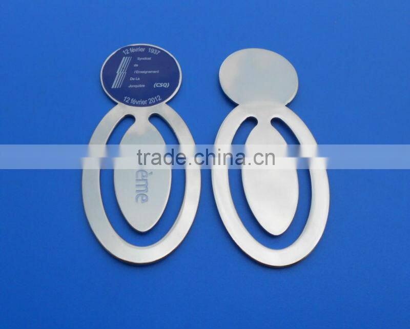 printing brass bookmark oval shape custom bookmark