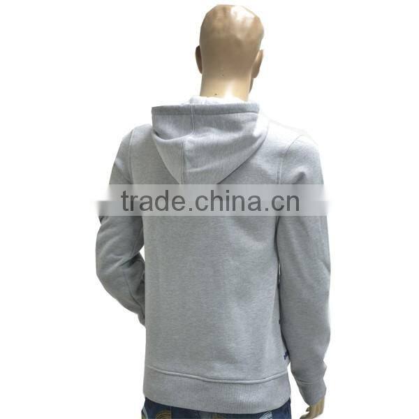 New Heather Grey Fleece Kangaroo pocket long sleeves men's pullover hoodie sweatshirt