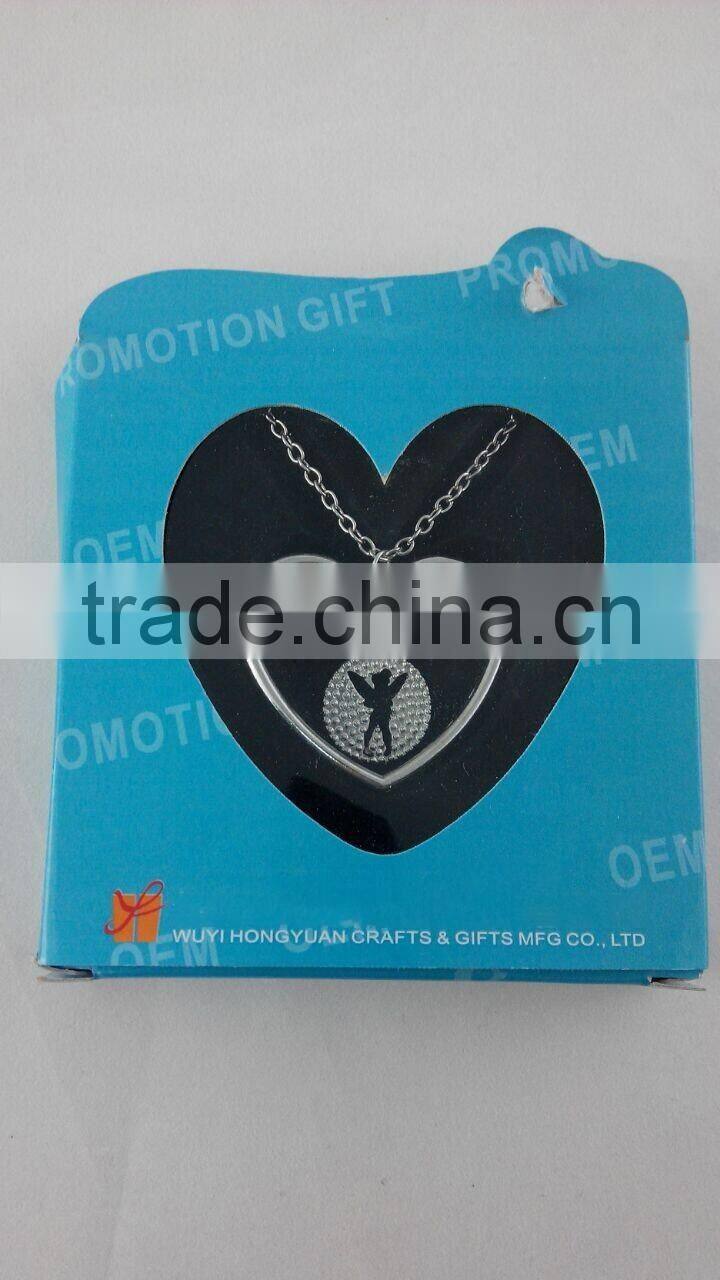 Fashion simple kids alloy necklace love pendant long chain character necklace