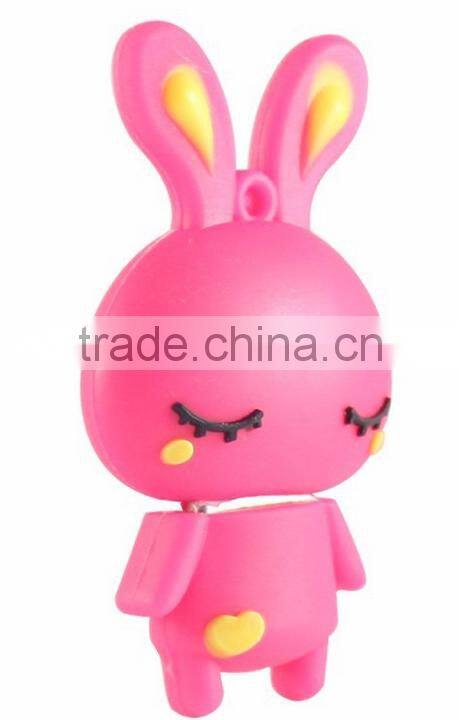 Top selling and cheapest trade assurance attach plastic usb flash drive celever rabit usb flash drives 8gb 16gb usb flash drive