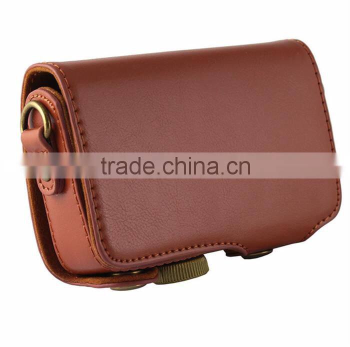 Factory competitive price high class mini leather Camera Bag in Dongguan