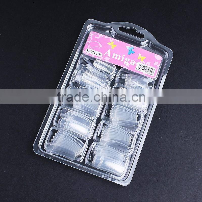 100pcs new style for 2016 false UV gel full covered natural white France nail art tips