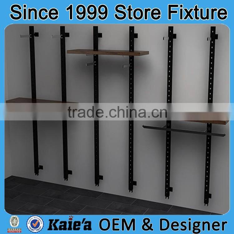 Wooden wall panels display rack/clothes display cabinet for store