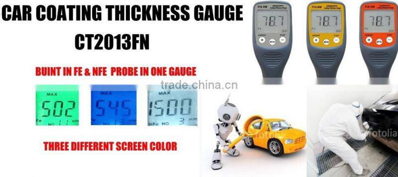 Digital handheld Coating Thickness Gauge meter Fe/NFe 2 in 1