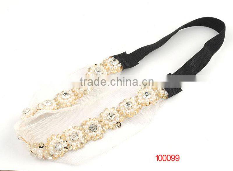 pearl beaded headband