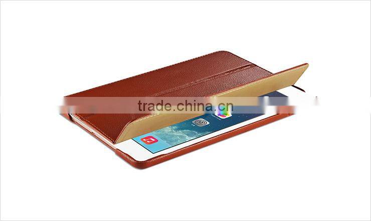 new arrival real leather case for iPad Air 2