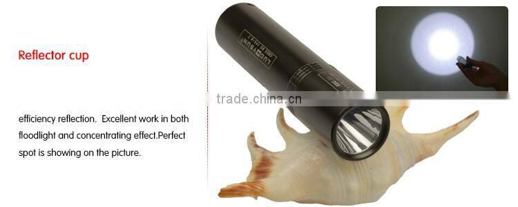 LuckySun R5 LED torch light rechargeable 18650 battery flashlights for Outdoor camping