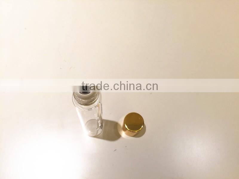 Big volume roll on glass bottle with aluminum cap