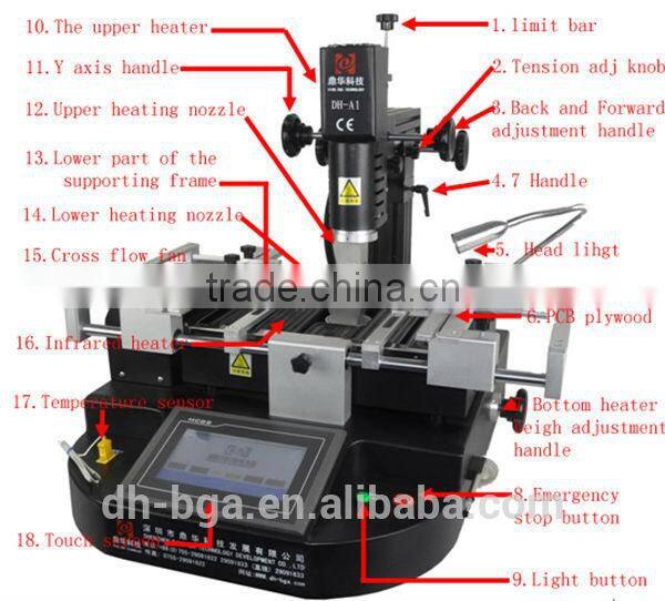 Dinghua hot air HD touch screen laptop mobile motherboard chip repair kit,bga repair kit DH-A1