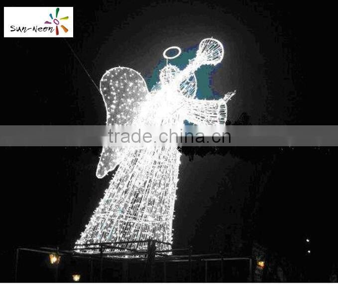 Christmas decoration angel wings with halo fancy angel halos for sale cheap angel figurines with light with high quality
