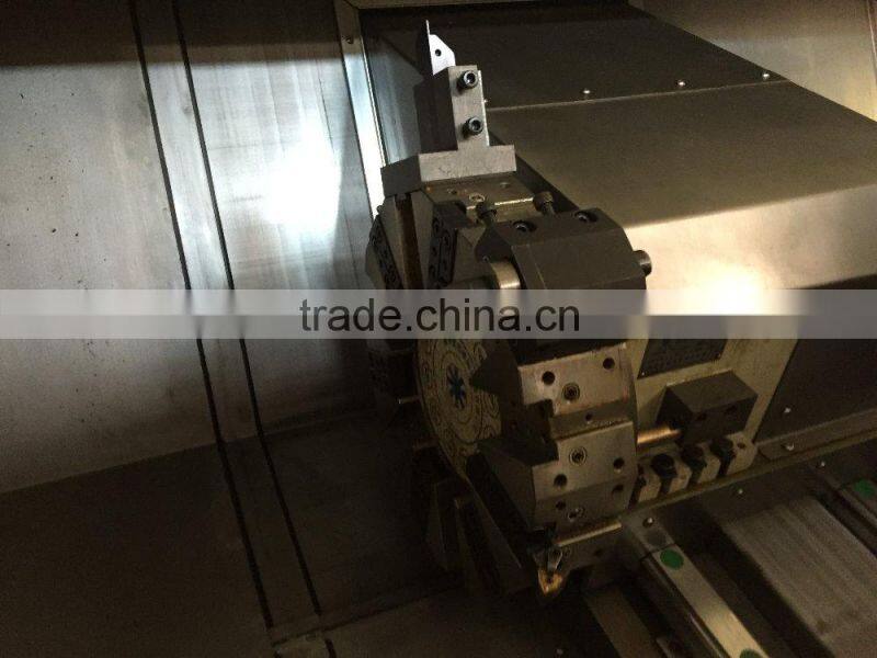 CNC450T twin spindle double live tooling turret cnc turning milling machine