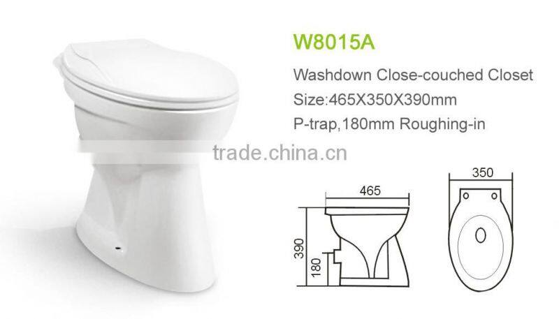 No water tank p-trap 180mm chesp wholesale toilet pots