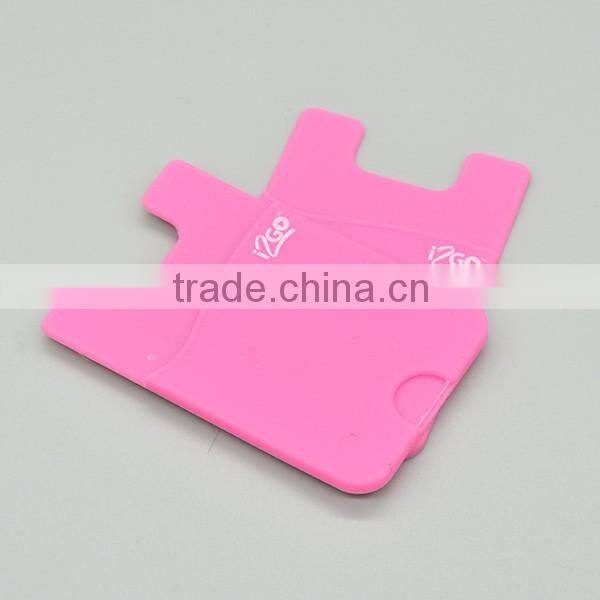 Silicone Rubber Credit Card Holder for Mobile Phone