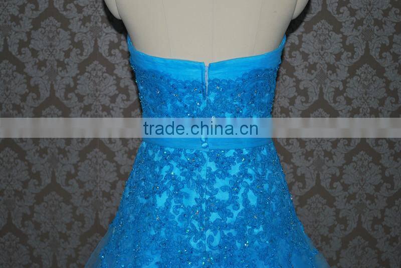 (MY0088) MARRY YOU China Factory Custom Made Ice Blue Lace Country Western Wedding Dress 2016