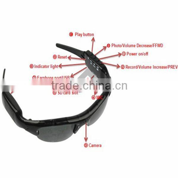HD Hidden Mp3 Sunglasses Camera