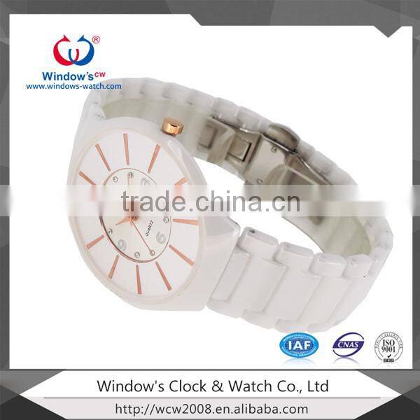 wholesale China watch stainless steel back ceramic watch