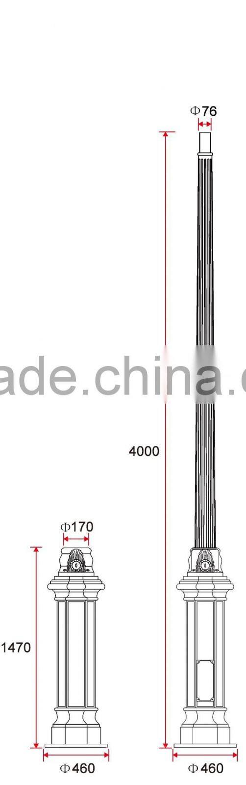 A052 Outdoor Garden Lighting Pole Street Light Lampholder