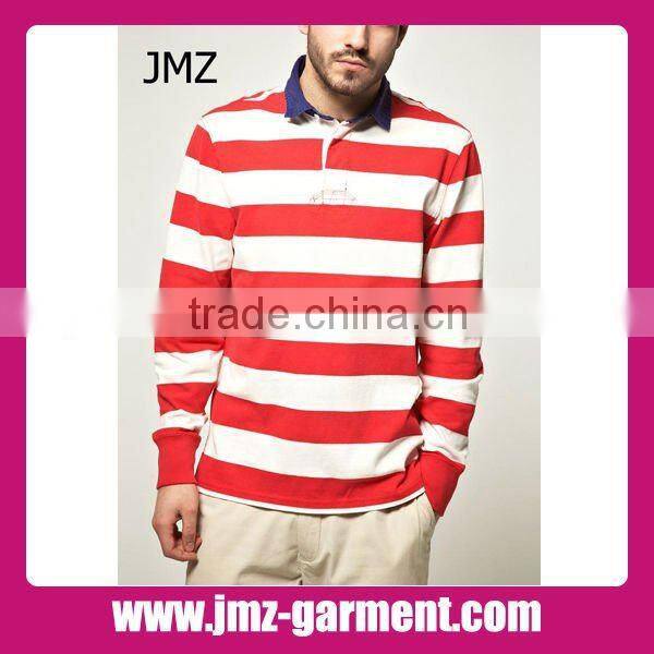 Polyester cotton mens polo shirt collar design