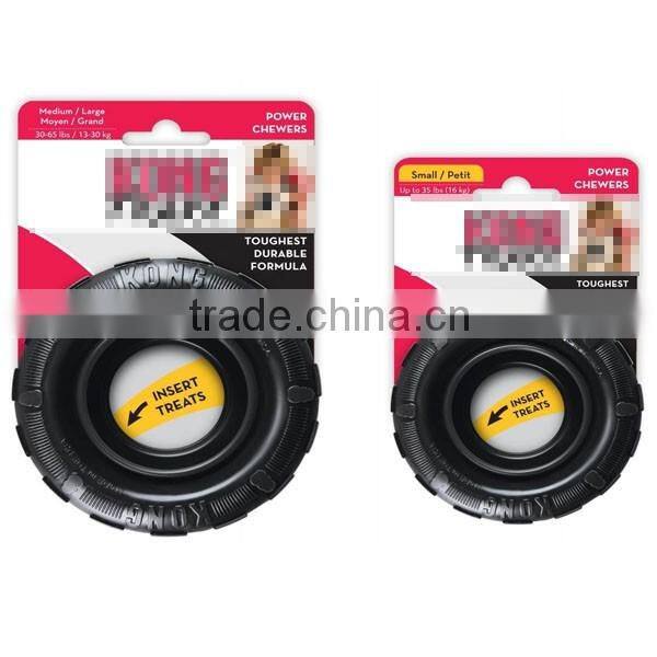 Resistant dog toy vee rubber tires