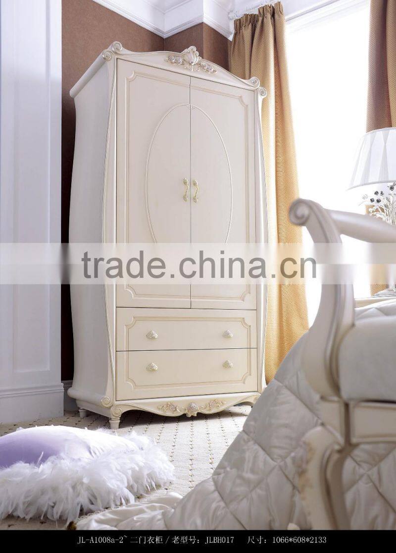 New Classic European And America Style Carved Bedroom Furniture Bed Bedside table Wardrobe Dressing table Bench Royal Chair
