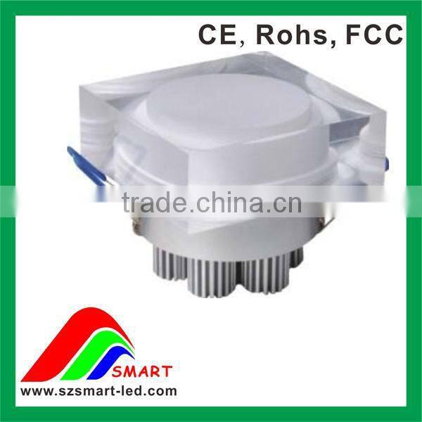 Square aluminum housing led ceiling downlight