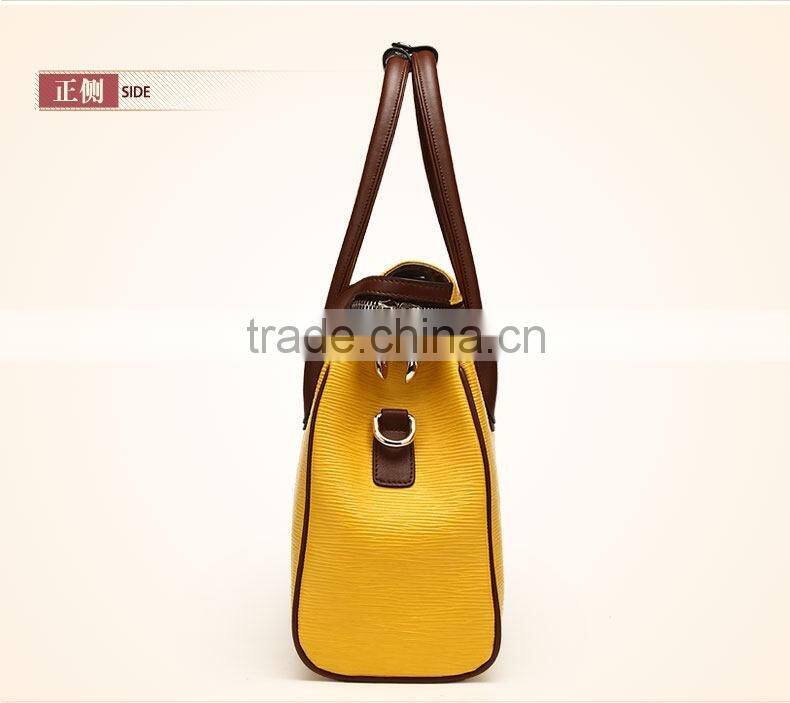 2016 fashion novelty PU tote bag for women shopping Leather daily bag