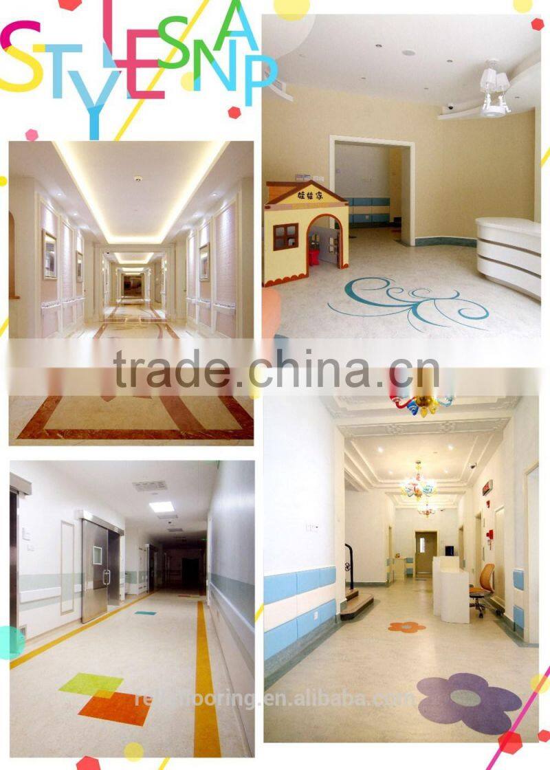 Antibacteral pvc flooring Roll/Vinyl Hospital Flooring