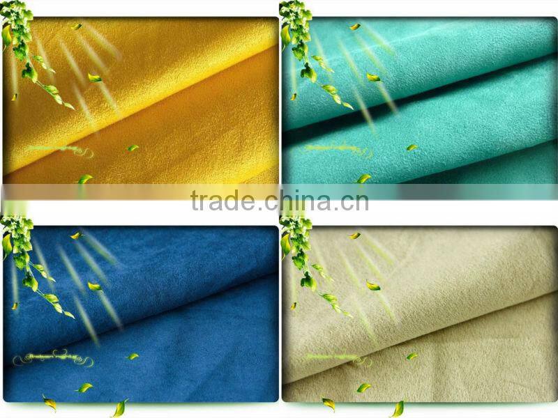 100% poly microfiber 4 way stretch suede fabric for garment dress