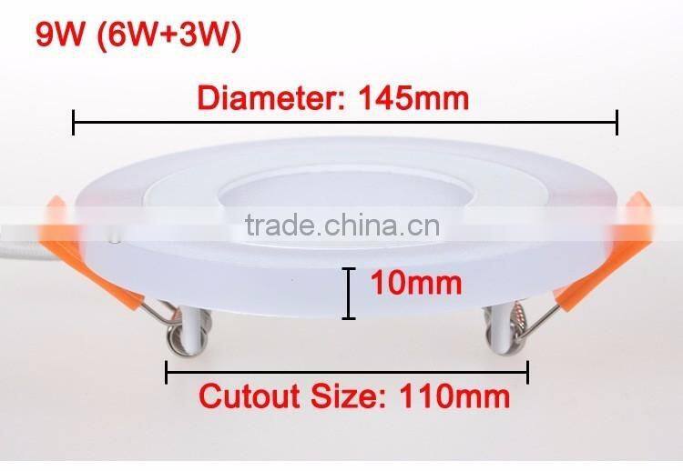 New Design 3 Modes Round Square recessed led Panel Down Light 16W