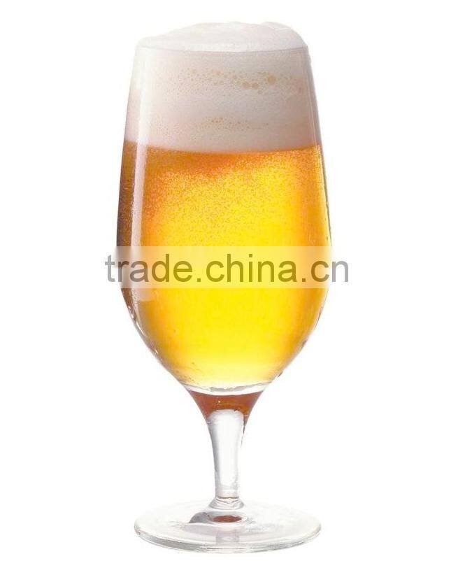 Glassware manufacturer promotion top drawer handmade lead free clear glass beer mug with gold neck bottom wine glass
