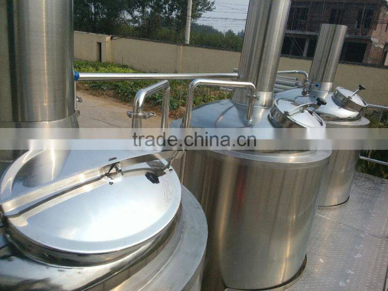 700l microbrewery for beer brewing in the factory using firect fire heating/ steam heating