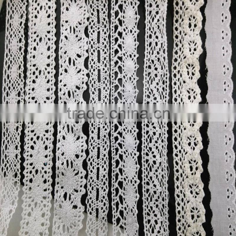 New design cotton embroider bridal lace trim,lace ribbon for dress