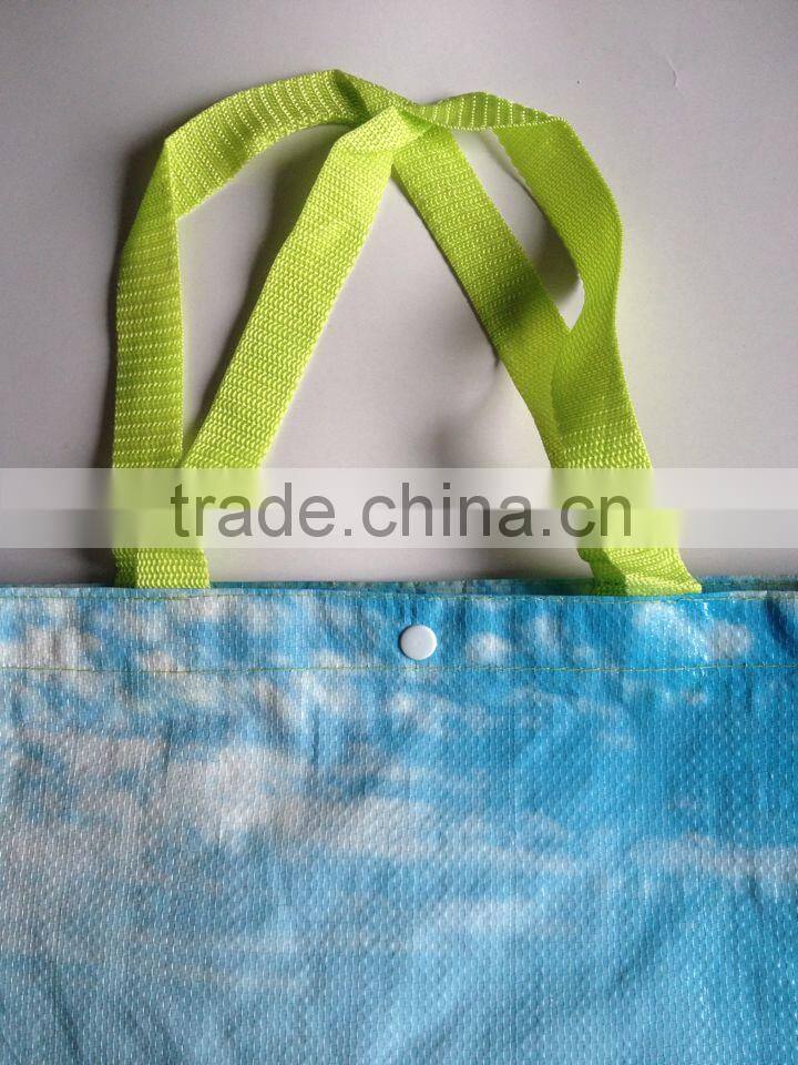 Fashion Design Laminated Heat Seal Promotional Pp Woven Shopping Bag