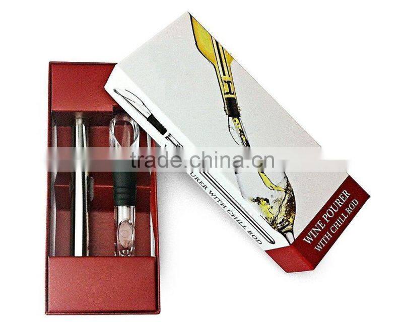 Wine Bottle Cooler Stick with Aerator and Pourer