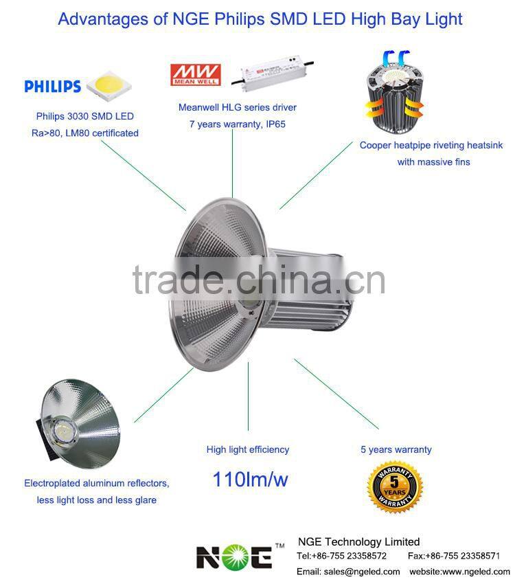 industrial led highbay light 250w high power led highbay light