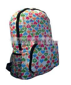 210D ripstop with pvc back polyester Backpack foldable