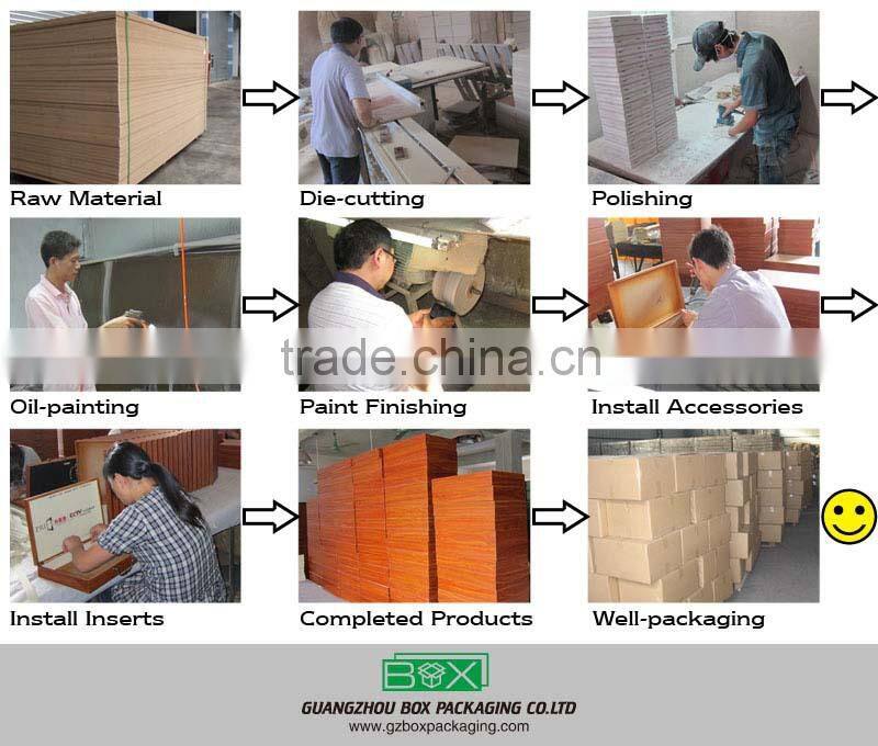 Luxury hot sale high gloss lacquer finish wooden wine box with wine accessories