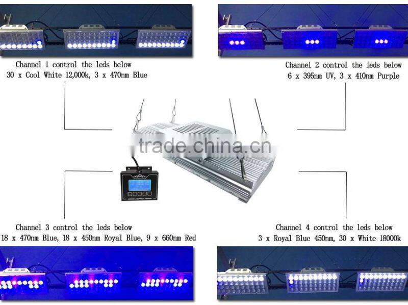 48''-60'' Fixture Aquarium LED Light Fresh Saltwater Marine LED Aquarium Light Programmable Fish Tank Light LED, Thunder