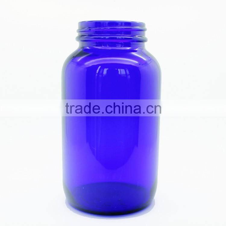 400CC Cobalt Blue Wide Mouth Capsule Bottle