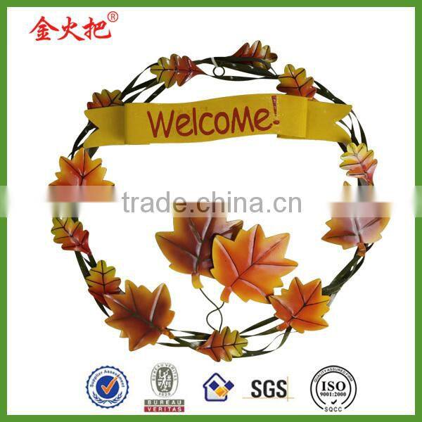 2015 Hot Sale Low Price Top Quality Metal welcome boards for garden decoration
