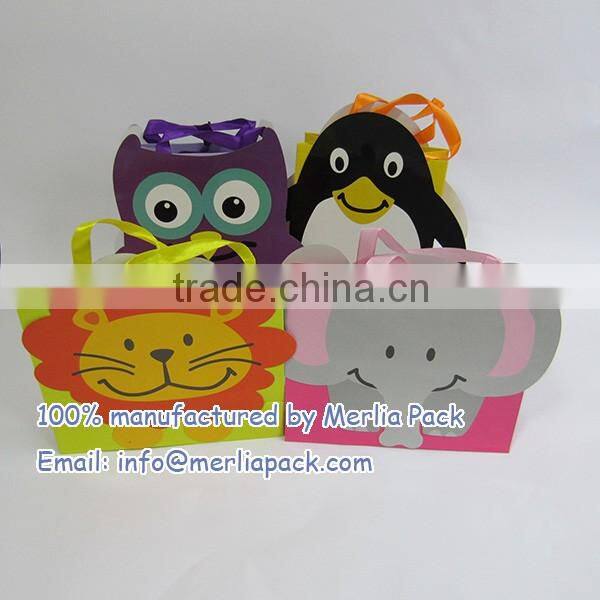 CMYK Printing Gift Wrap Bags Industrial Use Shopping Cartoon Elephant Bags